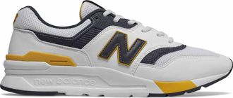 New Balance Mens 997H V1 Sneaker, White/Navy/Yellow, 12 UK