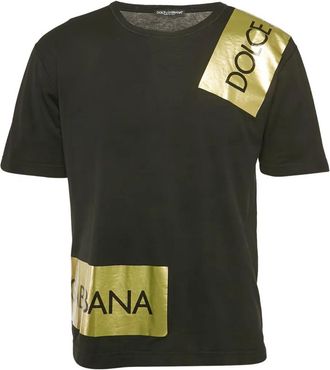 Dolce & Gabbana T-shirt met logoprint - Zwart