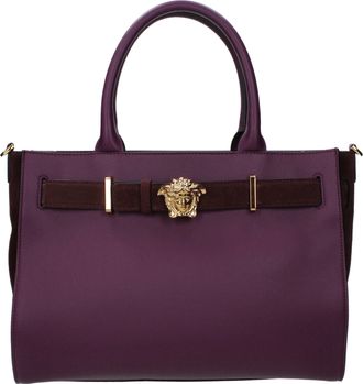 Versace Damens Handbags Purple/Plum Leather