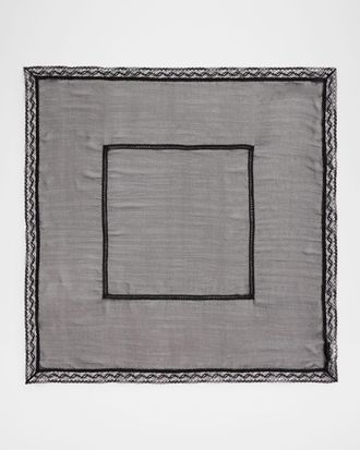 Dolce & Gabbana Lace Band Chiffon Scarf