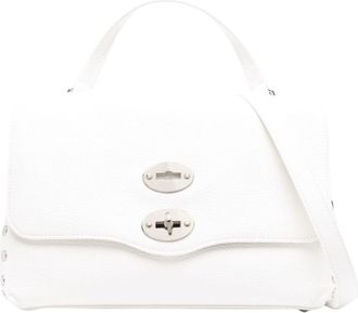 Zanellato Milk White Calf Leather Bag With Silver-Tone Accents