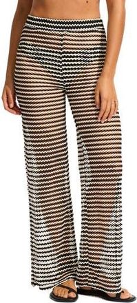 Seafolly Mesh Effect Cover-Up Pants in Black at Nordstrom Rack, Size Small