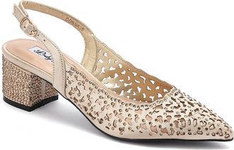 Lady Couture Donn Embellished Slingback Pump in Gold at Nordstrom Rack, Size 12