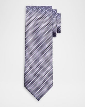 Brioni Men & apos;s Micro-Print Silk Jacquard Tie