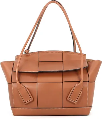 Bottega Veneta Brown Intrecciato Handbag Tote Bag (Pre-Owned)