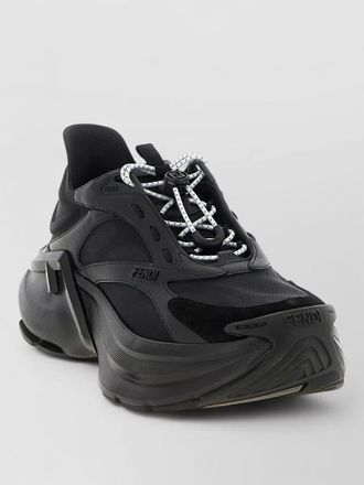 Fendi f light sneakers chunky sole mesh panels