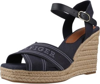 Tommy Hilfiger Womens Rubber Sole Sandals, blue, 39 EU