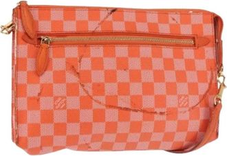Louis Vuitton Pre-owned Canvas Clutch - Dames - Vintage Clutch - Oranje - ONE Size - Vintage