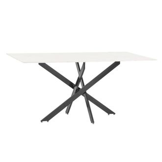 Siediti Fuori e Dentro Mesa de interior 160x90 cm, tablero de vidrio m&aacute;rmol rosa/gris oscuro