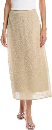Theory Floral Lace Midi Skirt