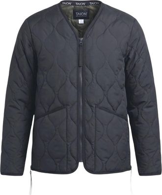 TAION Giacca in piumino Military Zip con scollo a V - - Jackets - Uomo - Nero - L