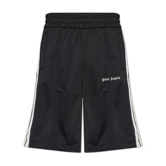 Palm Angels Casual Shorts, male, Black, Size: S Classic Logo Track Shorts