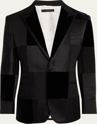 Brioni Mens Virgilio Patchwork Dinner Jacket