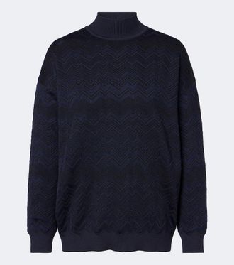 Missoni Pullover zig zag a collo alto
