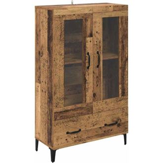 vidaXL Highboard Old Wood 70 x 31 x 115 cm Engineered Wood and Iron vidaXL
