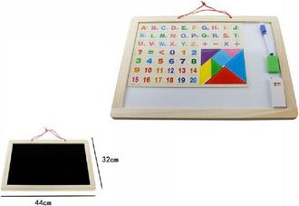 Trade Shop Trade Shop - Lavagna Doppia Funzione Bianca Nera Gessetto Pennarello Cancellino Lettere 07300