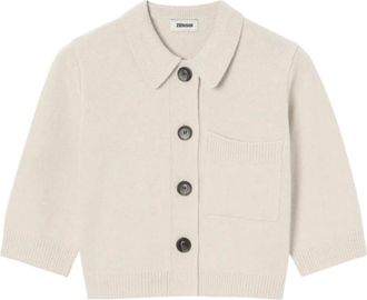Zenggi Zenggi, Truien & Vesten, Dames, Beige, XL, Beige Vest W03-2002 421
