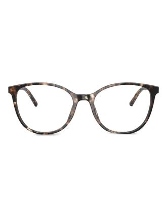 Dolce & Gabbana Eyewear Occhiali da sole tondi con effetto tartarugato - Marrone