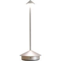 OEM L&aacute;mpara De Mesa Led De Aluminio, Regulador De Intensidad Tricolor, Interruptor T&aacute;ctil, Recargable, Ideal Para Dormitorios Y Cafeter&iacute;as, Color Plata. -