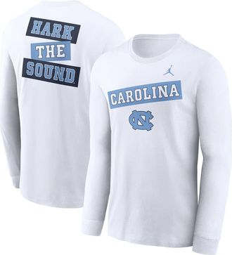 Jordan Brand Mens Jordan Brand White North Carolina Tar Heels Two-Hit Classic Location Long Sleeve T-Shirt at Nordstrom, Size Large