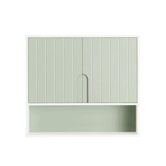 SoBuy Armario de pared para ba&ntilde;o verde 60 x 15 x 54 cm