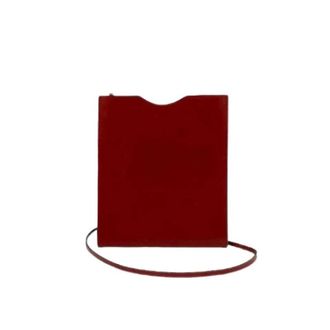 Herm&egrave;s Pre-owned Cross Body Bags, female, Red, Size: ONE SIZE Pre-owned Om&eacute;nite Box Calf Shoulder Bag