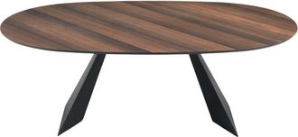 MondoViro Mesa fija con tapa de madera color cobre cm 210x109 75h