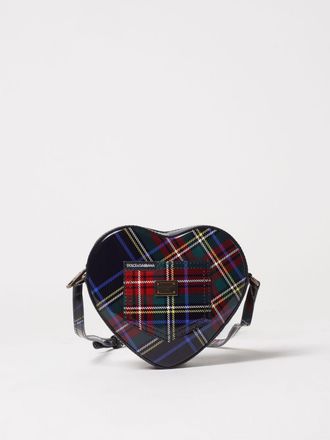 Dolce & Gabbana Borsa DG Girlie Heart in pelle con stampa Tartan