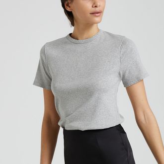 Petit Bateau Iconisch T-shirt, ronde hals in cocotte steek