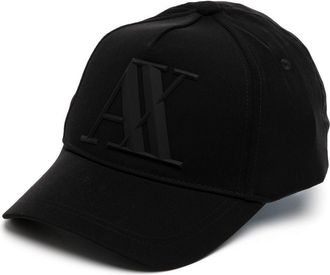 A|X Armani Exchange logo-embossed baseball cap - men - Cotton - One Size - Black