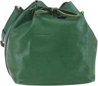 Louis Vuitton Pre-owned leren bucket bag - Dames - Vintage Tas - Groen - ONE Size - Leer - Vintage