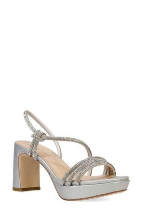 Pelle Moda Darine Slingback Platform Sandal in Silver at Nordstrom, Size 9.5