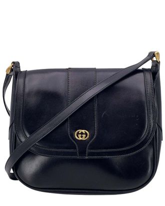 Gucci Vintage Leather Crossbody Bag (Authentic Pre-Loved)
