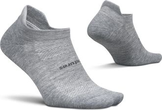 Feetures High Performance Max Cushion Ankle Sock Tab Socks with Heel Tab in Stone Gray at Nordstrom, Size Large
