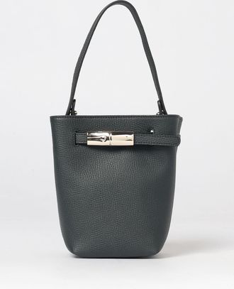 Longchamp Mini borsa a secchiello Le Smart in pelle di vitello martellata
