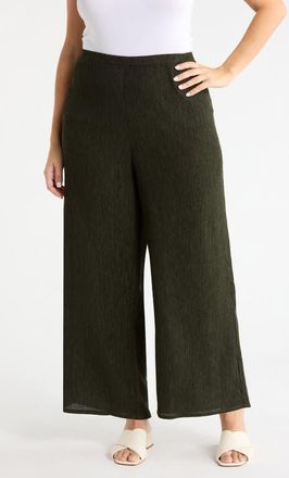 Eileen Fisher Wide Leg Ankle Pants in Seaweed at Nordstrom, Size 1X