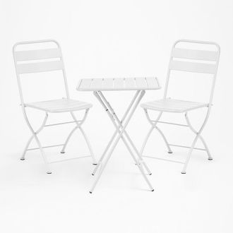 Sklum Sklum - Set tavolo pieghevole (60X60 cm) e 2 sedie pieghevoli Janti