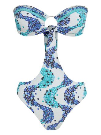 Amir Slama Costume intero con dettaglio cut-out - Bianco