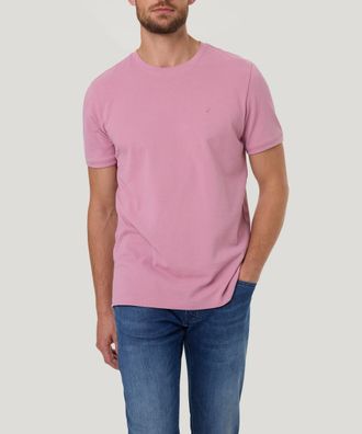 Pierre Cardin T-Shirt PIERRE CARDIN T-shirt RH, Herren, Gr. XL, lila (lilas), Jersey, Obermaterial: 100% Baumwolle, unifarben, regular fit taillenbedeckt, Rundhals,