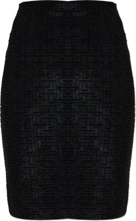 Balmain Black Knee Length Skirt