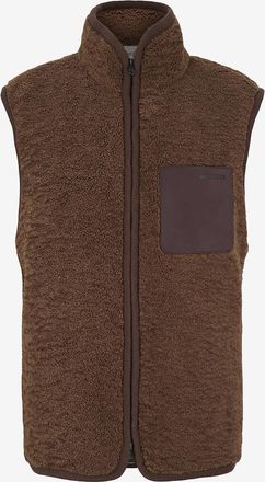 Moncler Kurze Stehkragenweste aus Fleece