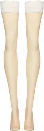 Wolford Ondergoed, Dames, Wit, M, Wol, Nude 8 Lace Stay-Up