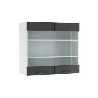 Vicco Mobile Da Cucina In Vetro Fame-line, Antracite Casa Di Campagna, 80 Cm