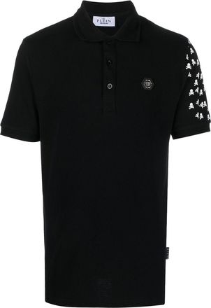 Philipp Plein Skull and Bones cotton polo shirt - men - Cotton - S - Black