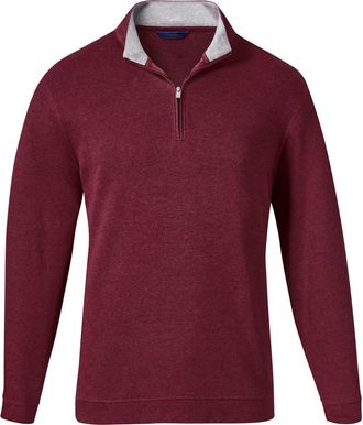 David Donahue Quarter Zip Pullover in Merlot at Nordstrom Rack, Size Xx-Large