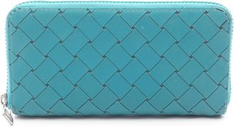 Bottega Veneta Green Rubber Long Wallet (Bi-Fold) (Pre-Owned)