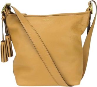 Coach Pre-owned Shoulder Bag - Dames - Vintage Schoudertas - Beige - ONE Size - Leer - Vintage