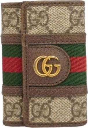 Gucci Pre-owned Accessories, female, Beige, Size: ONE SIZE Pre-owned Keycase