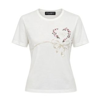 Dolce & Gabbana Camiseta de seda - Tops - Mujer - Blanco - M