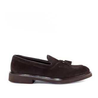 Doucal's Bruine Su&egrave;de Loafer met Stikdetail - Heren - Loafers - Bruin - 41 EU - Su&egrave;de - Schoenen